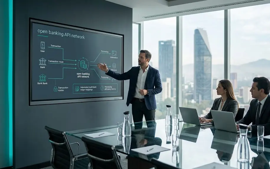 Panel de control mostrando la eficiencia de servicios de pagos transfronterizos automáticos.